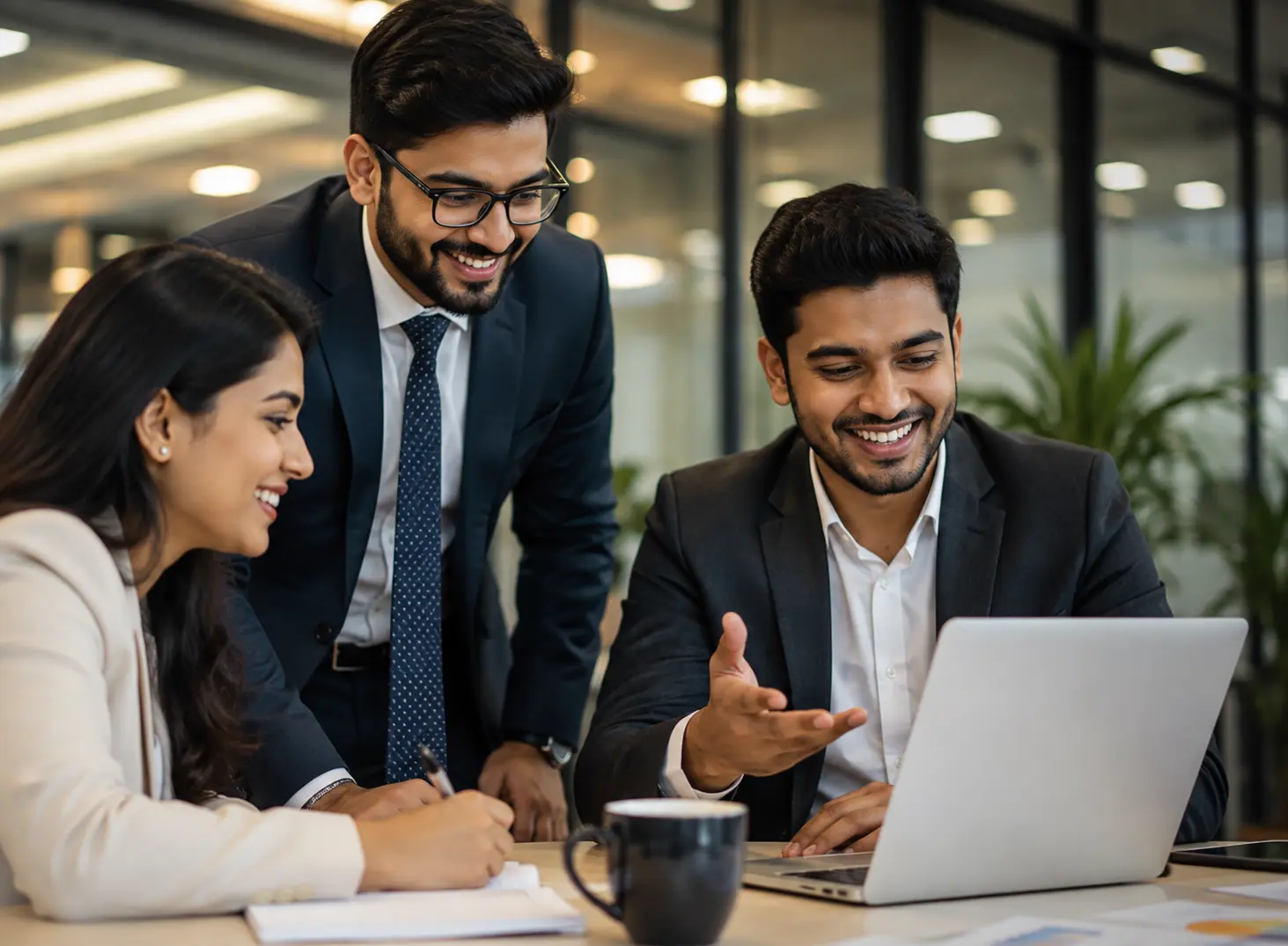 Collaborative Teamwork in a Modern Office
