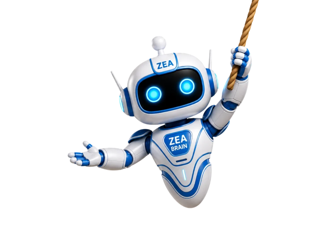 ZEA Brain Robot Swinging in Light