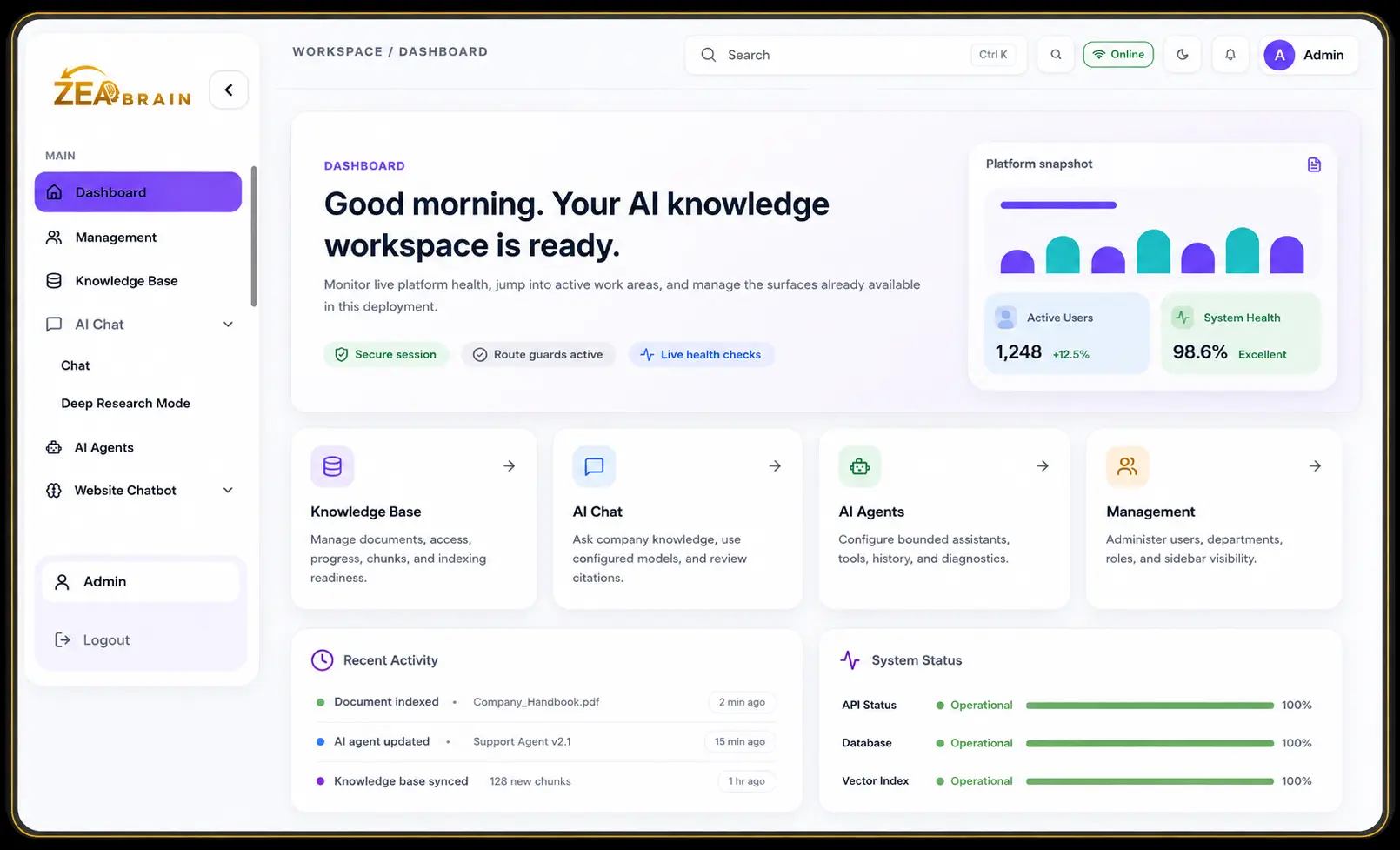 Zea voice dashboard